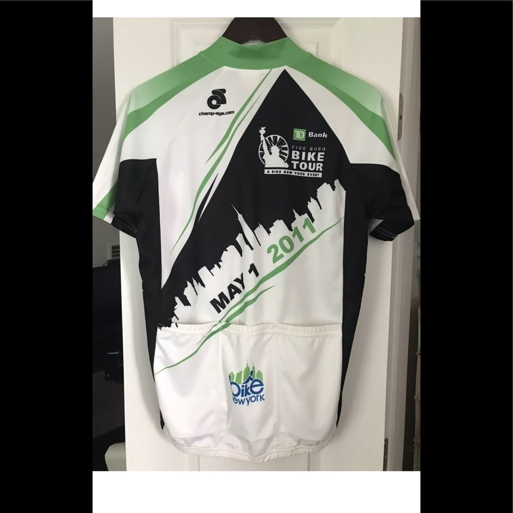 Five boro bike tour 2011 sz. M cycling jersey New York Green NWT - Picture 3 of 4